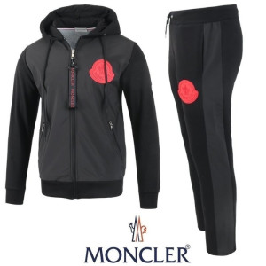 MONCLER 몽클레어 24FW 레드 빅로고 우븐 후드집업 트레이닝 셋트