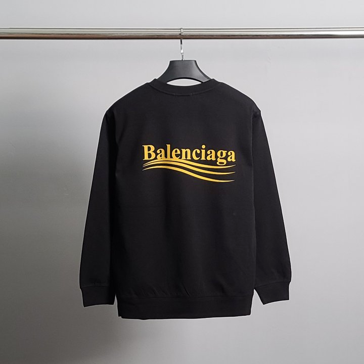 BALENCIAGA 발렌시아가 오렌지웨이브 코튼 맨투맨