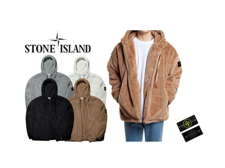 STONE ISLAND 스톤아일랜드 퍼 밍크 집업 헤비 후드 자켓