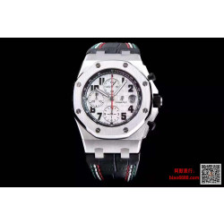 AUDEMARS PIGUET  오데마피게 로얄오크 오프쇼어 화이트 블랙 레더스트랩