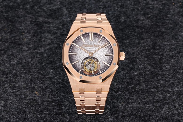 AUDEMARS PIGUET  오데마피게 로얄오크 플라잉 뚜르비옹 로즈골드 그레이다이얼