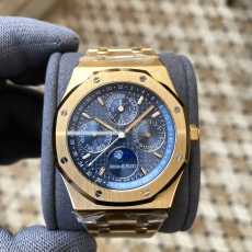 AUDEMARS PIGUET  오데마피게 로얄오크 퍼페추얼 캘린더 금통 블루 다이얼 26574