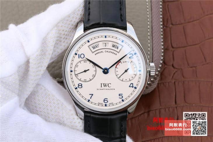 IWC 아이더블유씨 포르투기저 애뉴얼캘린더 칼리버 화이트다이얼