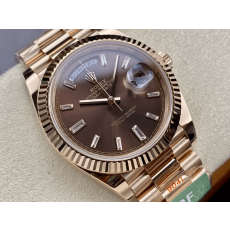 ROLEX 로렉스 데이데이트 브라운 다이아 다이얼 로즈골드 10P 40mm