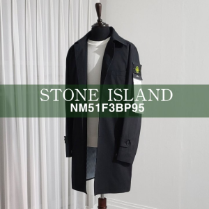 STONE ISLAND 스톤아일랜드 로고와펜 오버핏 트렌치 코트