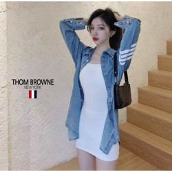 THOM BROWNE 톰브라운 삼선 청남방