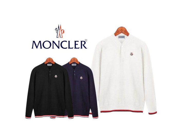 MONCLER 몽클레어 오뚜기 헨리넥 긴팔 니트