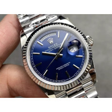 ROLEX 로렉스 데이데이트 청판 다이얼 화이트 골드 금통 36mm