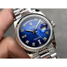 ROLEX 로렉스 데이데이트 청판 옴브레 다이얼 화이트 골드 금통 10P 36mm