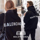 BALENCIAGA 발렌시아가 백 레터링 기모 후드티