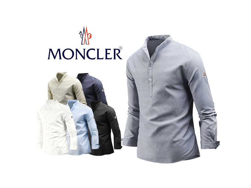 MONCLER 몽클레어 옥스포드 반오픈 셔츠