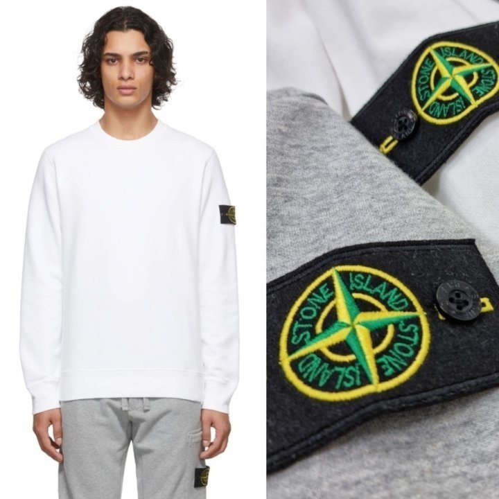 STONE ISLAND 스톤아일랜드 베이직 맨투맨 남여공용