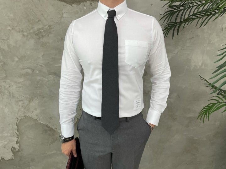 THOM BROWNE 톰브라운 히든 삼선 셔츠