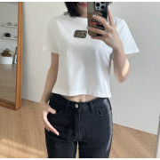 MIUMIU 미우미우 골드패치 티셔츠 2COLOR
