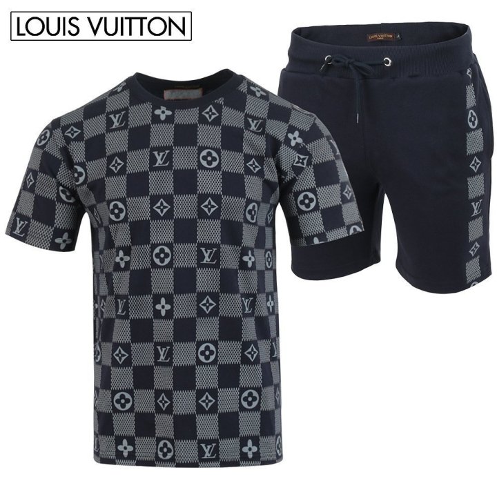 LOUIS VUITTON 루이비통 체스 나염 반팔 & 반바지 셋트