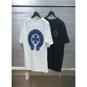CHROME HEARTS 크롬하츠 데님패치 반팔 티셔츠