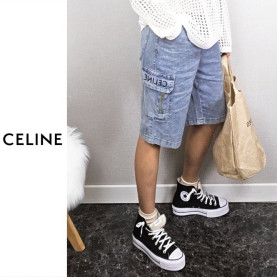 CELINE 셀린느 샌드워싱 카고 건빵 바지