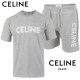 CELINE 셀린느 피그먼트 로고 나염 반팔 & 반바지 셋트