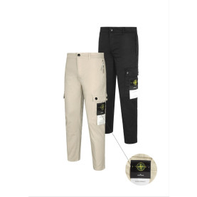 STONE ISLAND 스톤아일랜드 와펜패치 절개라인 가먼트다이드 카고팬츠 2COLOR