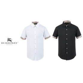 BURBERRY 버버리 카라체크 반팔 셔츠