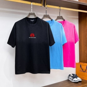 BALENCIAGA 발렌시아가 입체 실리콘 폴리스라운드 워싱반팔