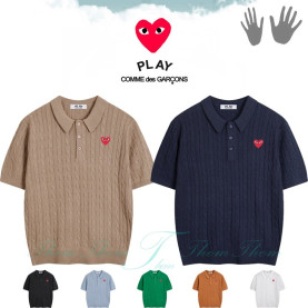 COMME DES GARCONS 꼼데가르송 카라 반팔 니트